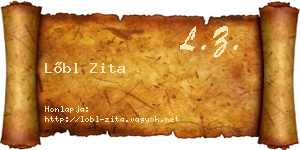 Lőbl Zita névjegykártya